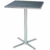 Premier Hospitality Square Bar Table with X-Base 28"W x 28"D x 42"H - Chrome