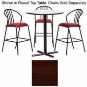 Premier Hospitality Square Bar Table with X-Base 42"W x 42"D x 42"H - Figured Mahogany