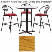 Premier Hospitality Square Bar Table with X-Base 42"W x 42"D x 42"H - Medium Oak