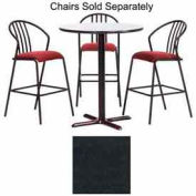 Premier Hospitality Round Bar Table w/ X-Base 42"W x 42"D x 42"H - Graphite Nebula