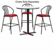 Premier Hospitality Round Bar Table w/ X-Base 42"W x 42"D x 42"H - Gray Nebula