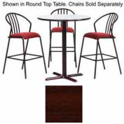 Premier Hospitality Square Bar Table with X-Base 48"W x 48"D x 42"H - Figured Mahogany
