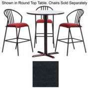 Premier Hospitality Square Bar Table with X-Base 48"W x 48"D x 42"H - Graphite Nebula