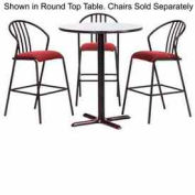 Premier Hospitality Square Bar Table with X-Base 48"W x 48"D x 42"H - Gray Nebula