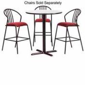 Premier Hospitality Round Bar Table w/ X-Base 48"W x 48"D x 42"H - Gray Nebula