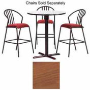 Premier Hospitality Round Bar Table w/ X-Base 48"W x 48"D x 42"H - Wild Cherry