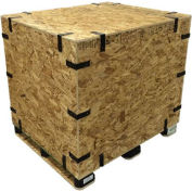 Pak-Rite SURE-LOK® OSB Standard Grade Collapsible Crate w/ Lid, 46"L x 22"W x 23"H