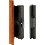 Porte coulissante Prime-Line® gérer ensemble, manche en bois, en aluminium noir/Diecast, C 1126