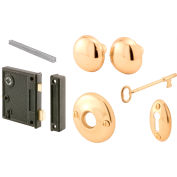 Prime-Line® Polished Brass Vertical Mounted Door Lock Set, E 2437