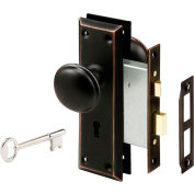 Prime-Line® Classic Bronze Victorian Style Keyed Mortise Entry Lock Set, E 2495