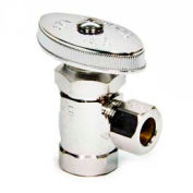Brasscraft 3/8" Fip Inlet X 3/8" Od Tube Outlet Chrome Plated Brass Multi-Turn Angle Valve - Pkg Qty 25