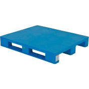 Rackable Closed Deck Pallet, 4-Way Entry, 47-1/8" x 39-1/4", 8000 Lb Static Capacity, Blue