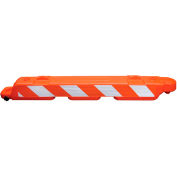 Plasticade Lo-Pro Airport Barricade en plastique orange, enclenchement, 8' de long, Feuille HIP