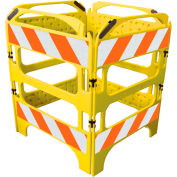 Plasticade CSP-SG-4KIT-EG-Y All Plastic Manhole Guard, Nonconductive-Engineer Grade Sheeting, Jaune