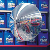 Round Polycarbonate Convex Mirror, Indoor/Outdoor, 18" Dia., 160° Viewing Angle