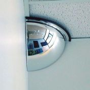 Quarter Dome Polycarbonate Mirror, Intérieur, 18 » Dia., angle de vision 90°