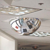 T-Bar Full Dome Acrylic Mirror, Indoor, 22" Dia. W/2'x2' Panel, 360° Viewing Angle