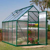 Palram - Canopia Nature™ 6' x 8' Greenhouse, Green Frame, Twin-Wall