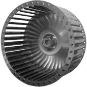 Single Inlet Blower Wheel, 9-15/16" Dia., CCW, 1750 RPM, 5/8" Bore, 6"W, Galvanized