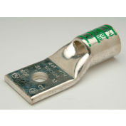 Penn-Union BLU1/0S19, Cu Compress. Lug Std Barrel 1 Hole w/Inspect. Window 1/0 AWG 1/4" Stud Pink - Pkg Qty 10