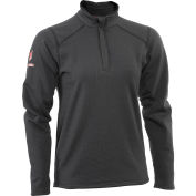 DRIFIRE® Sweat-shirt en molleton ignifuge à fermeture éclair 1/4e pour femme, 5XL Regular, noir