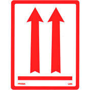Étiquette d'expédition This Side Up à 2 flèches - 3 po X 4 po - Bilingue