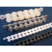 Plastock® #25 Roller Chain 25ppchain, polypropylène, 1/4 Pitch, gris