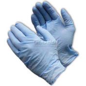 Gants Shield Nitrile Gants, Sans poudre, Bleu, 100/Boîte, Grand