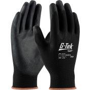 PIP® 33-B125/L Gant en nylon polyvalent G-Tek® GP™, enduit de PU, noir, L, 12 paires