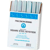 32 Piece Square Keystock Assortment, Zinc Plated, 12" Length