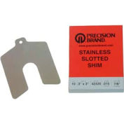 2" x 2" x 0.100" Stainless Steel Slotted Shim (Pack of 5) - Made In USA