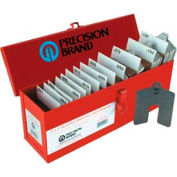 Taille A 2 "x 2" inox fendue Shim, pièce 260 assortiment complet - Made In USA