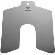 100mm x 100mm x 1mm Stainless Steel Metric Slotted Shim (Pack of 10) - Made In USA
