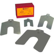 50mm x 50mm Stainless Steel Metric Slotted Shim, 100 Piece Shop Kit - Made In USA