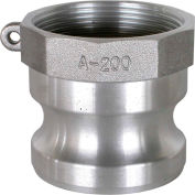 2" Aluminum Camlock Fitting - Male Coupler x FPT Thread