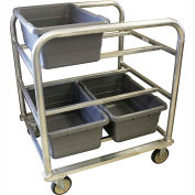 PVI Aluminum Lug Cart HDLUGDB6 - 6 Lug Cap. Heavy Duty All-Welded 31-1/4"L x 27-1/2"W x 35"H, Gray