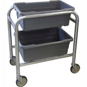 PVI Aluminum Lug Cart LUGCT2 - 2 Lug Cap. All-Welded 28-1/2"L x 16-1/2"W x 33"H, Gray