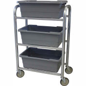 PVI Aluminum Lug Cart LUGCT3 - 3 Lug Cap. All-Welded 28-1/2"L x 15-1/2"W x 43-3/4"H, Gray