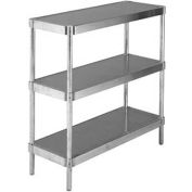 Supports d’équipement en aluminium Prairie View, 3 tablettes, 48 po L x 24 po P x 48 po H