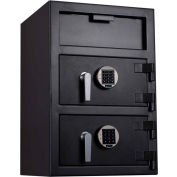 Protex grande double-porte avant chargement coffre de dépôt w / serrure électronique FDD-3020 II 20 "x 20 « x30 » gris