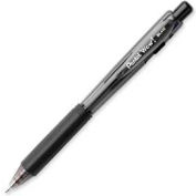 Stylo à bille à pointe rétractable Wow! Pentel®, manchon en caoutchouc, moyen, encre noire, douzaine
