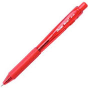 Stylo à bille rétractable Pentel® Wow!, prise en caoutchouc, moyen, encre rouge, douzaine