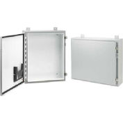 Hoffman A202006LP Wall Mount, Type 12/13 Encl, 20.00x20.00x6.00, Steel/paint