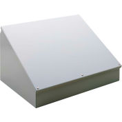 Hoffman C20C24, Consolet, Sloped Cover, 20.00X24.00X13.09, Steel/Gray