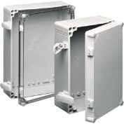 Hoffman Q402013PCICC, QLINE™ J Box, Clear Screw Cvr, Type 4X, 15.28x7.40x4.84in, Polycarb