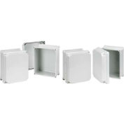 Hoffman RHJ1412WLG Raised Screw Cvr Encl, 15.32x13.30x8.19, Fiberglass