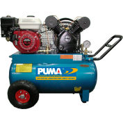 Puma PUN-5520G Portable Gas Air Compressor w/ Honda Engine, 5,5 HP, 20 Gallon, Horizontal, 11 CFM