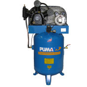Puma TE-5040V, 5 HP, Two-Stage Compressor, 40 Gallon, Vertical, 175 PSI, 14 CFM, 1-Phase 208-230V