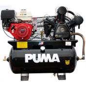Puma TUK-13030HGE, 13HP, compresseur de gaz fixe, 30 Gal, 175 lb/po2, 24 CFM, Honda, électrique/recul