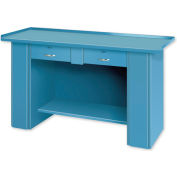 Global Industrial™ Drop Front Top Workbench W/ 2 Drawers, Blue